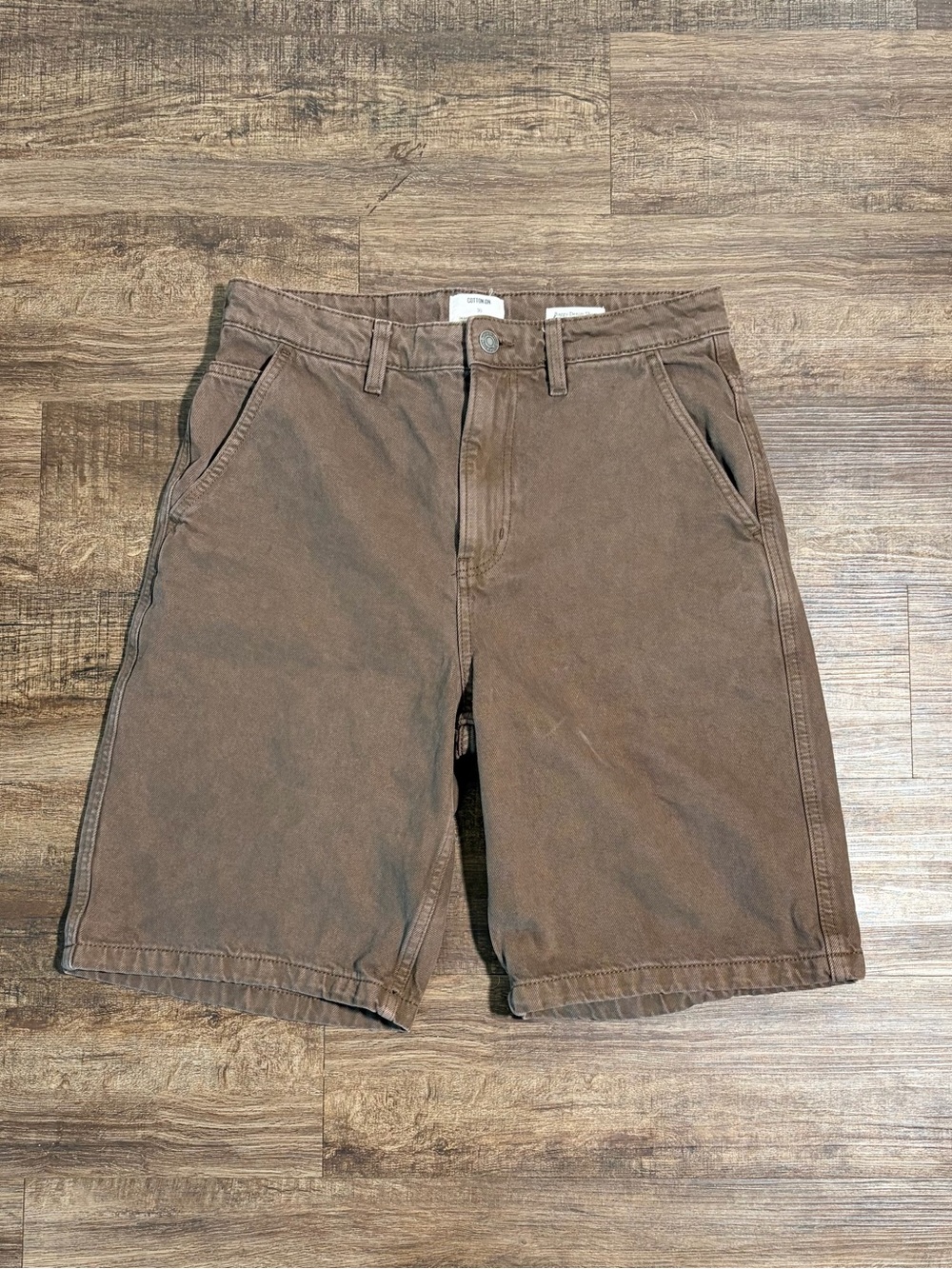 Women's Cotton On Brown Baggy Denim Shorts Size 30